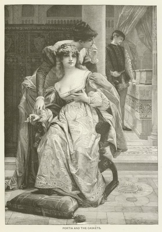 Portia y los cofres de after Alexandre Cabanel