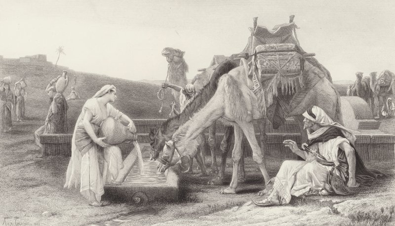 Rebeca y Eliezer de after Alexandre Cabanel