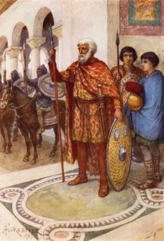 Estilicón, un vándalo, el Magister Utriusque Militiae romano de after Amedee Forestier