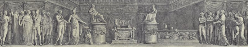 Francia invita a Napoleón a sentarse en el trono imperial de after Andrea Appiani the Elder