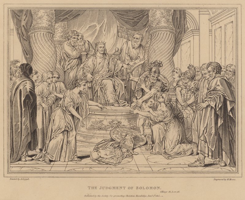 El juicio de Salomón, 1 Reyes de after Antoine Coypel