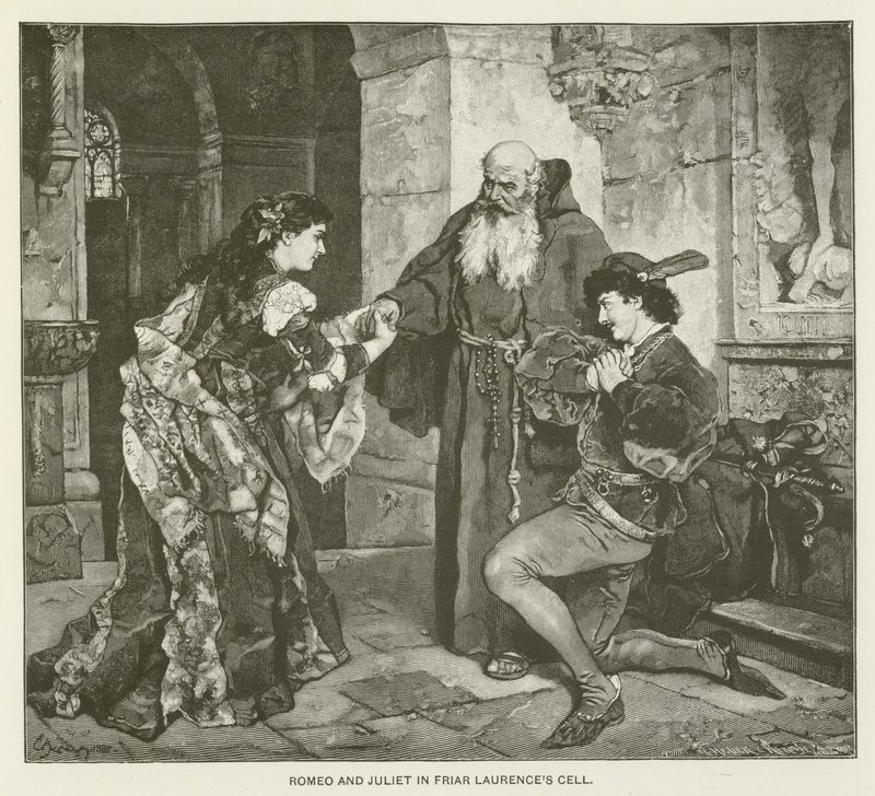 Romeo y Julieta en la celda de Fray Lorenzo de after Carl Ludwig Friedrich Becker