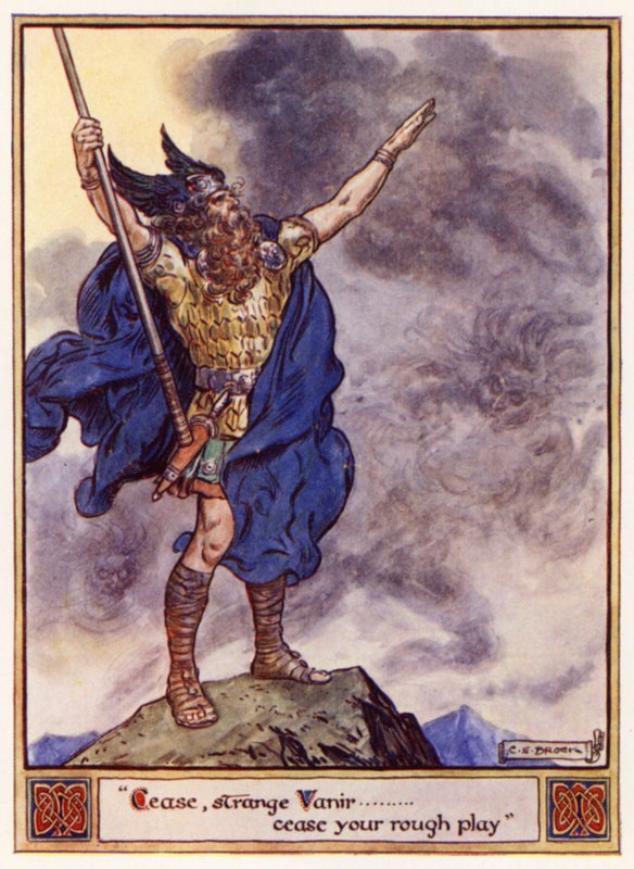 Cesa, extraño Vanir, cesa tu juego brusco de after Charles Edmund Brock