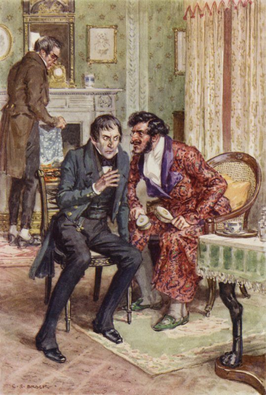 Ilustración para Martin Chuzzlewit de after Charles Edmund Brock