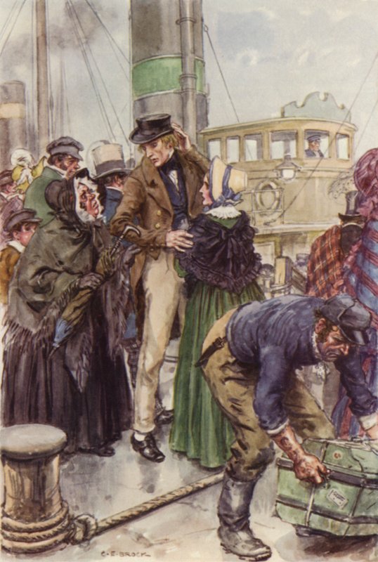 Ilustración para Martin Chuzzlewit de after Charles Edmund Brock