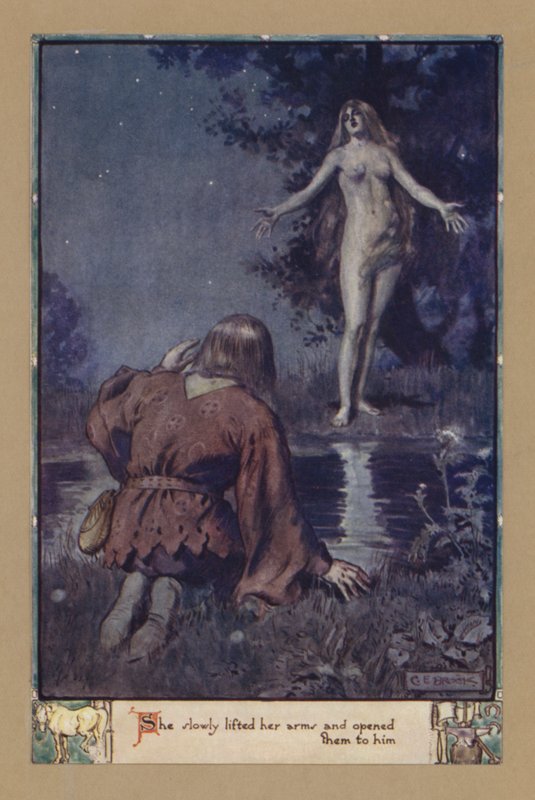 Ella levantó lentamente los brazos y los abrió hacia él de after Charles Edmund Brock