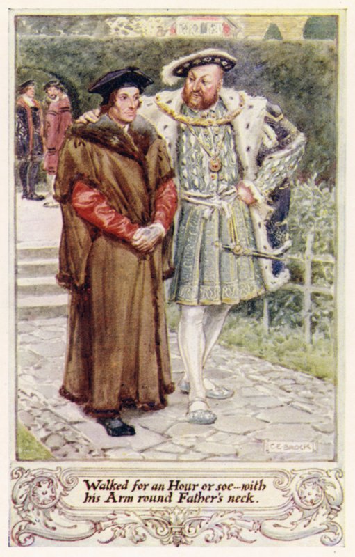 Caminó por una hora o así, con su brazo alrededor del cuello de Padre de after Charles Edmund Brock