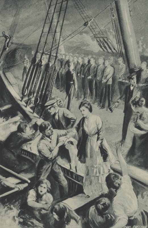 Los hombres del Birkenhead se ponen firmes mientras el barco se hunde en las aguas de after Charles Mills Sheldon