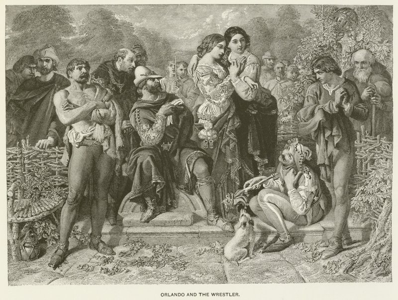 Orlando y el luchador de after Daniel Maclise