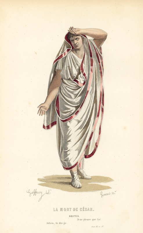 La muerte de César, Bruto de after Edmond A.F. Geffroy