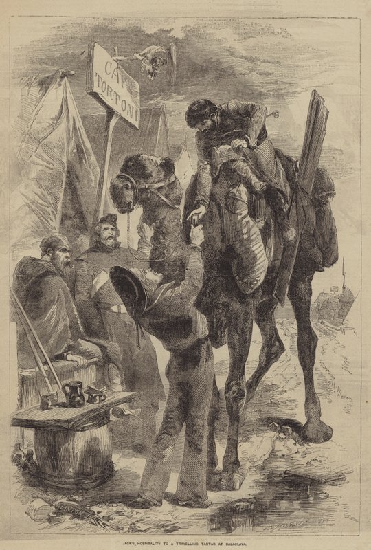La Hospitalidad de Jack a un Tártaro Viajero en Balaclava de after Edmond Morin