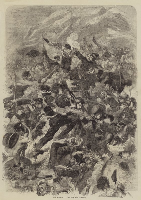 El Ataque Inglés a las Canteras de after Edmond Morin