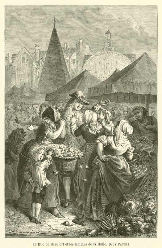 El Duque de Beaufort y las mujeres de la Halle de after Emile Antoine Bayard
