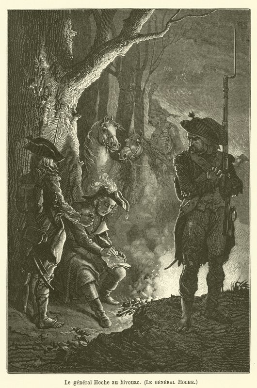 El general Hoche en el vivac de after Emile Antoine Bayard
