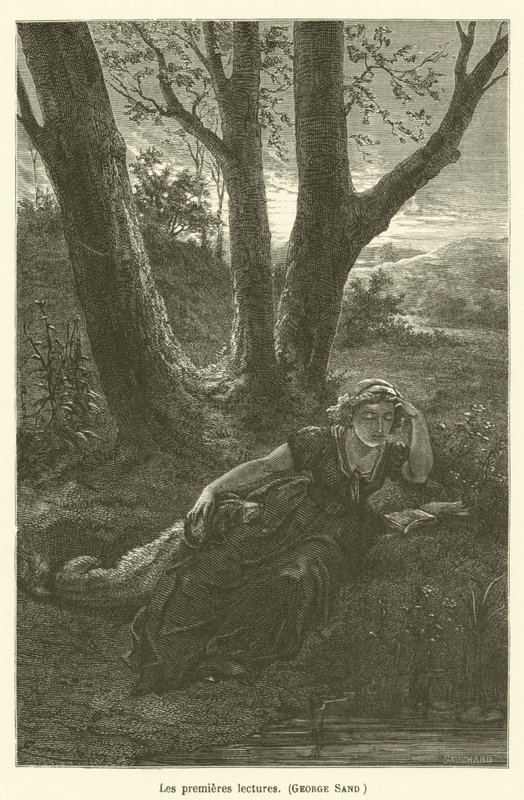 Las primeras lecturas, George Sand de after Emile Antoine Bayard