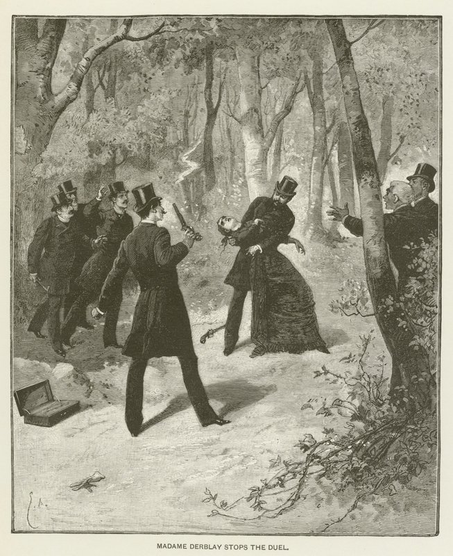 Madame Derblay detiene el duelo de after Emile Antoine Bayard