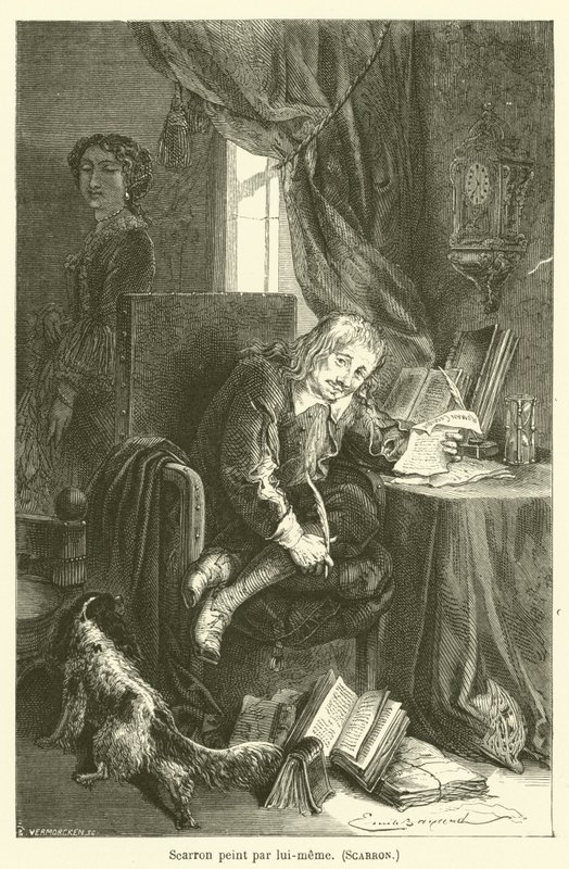 Scarron pintado por él mismo de after Emile Antoine Bayard