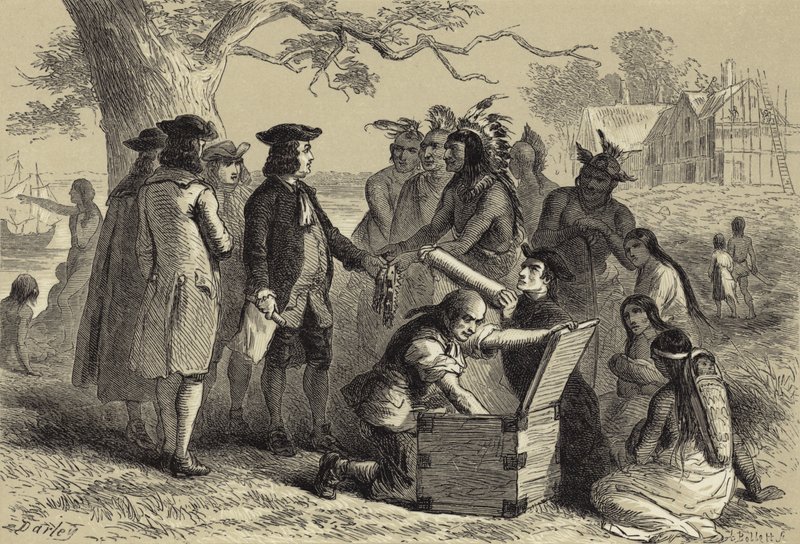 El tratado de Penn con los indios de after Felix Octavius Carr Darley