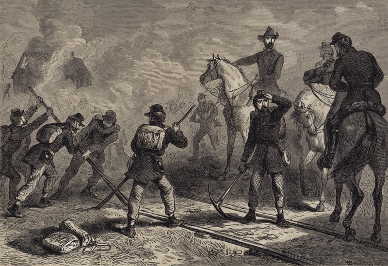 La marcha de Sherman hacia el mar de after Felix Octavius Carr Darley