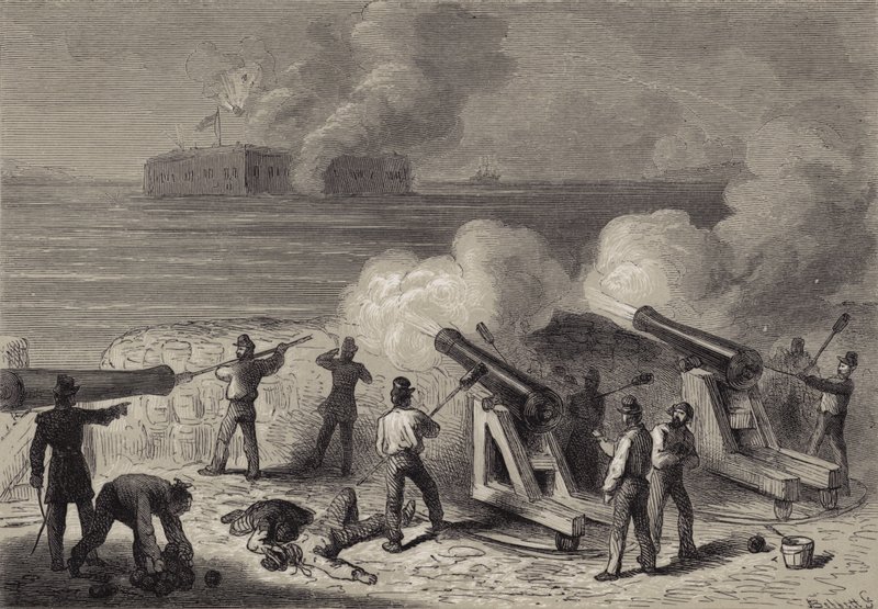El ataque a Fort Sumter de after Felix Octavius Carr Darley