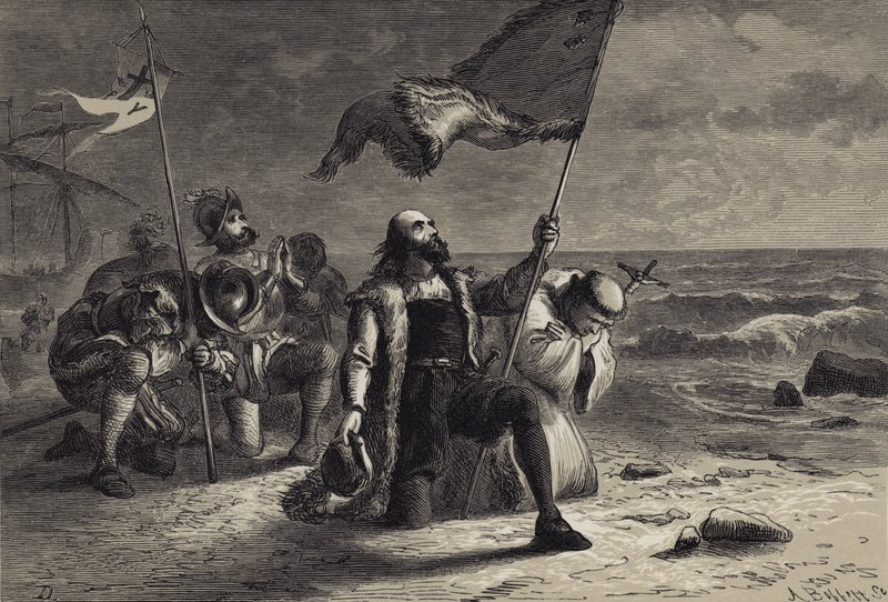 El desembarco de Colón de after Felix Octavius Carr Darley