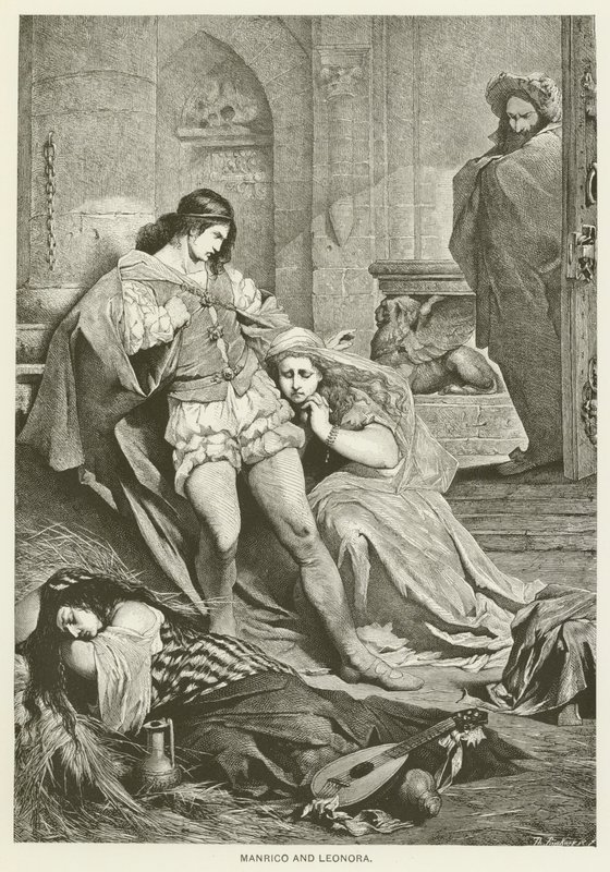 Manrico y Leonora de after Ferdinand Keller