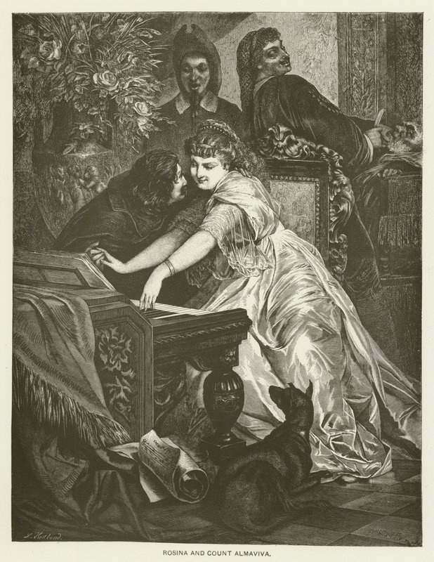 Rosina y el Conde Almaviva de after Ferdinand Keller