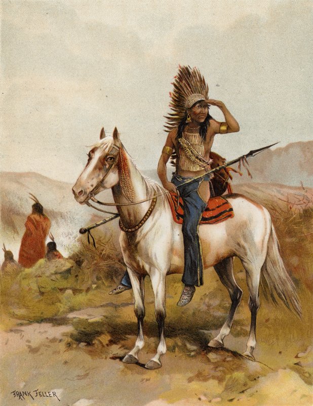 Un jefe indio sioux de after Frank Feller