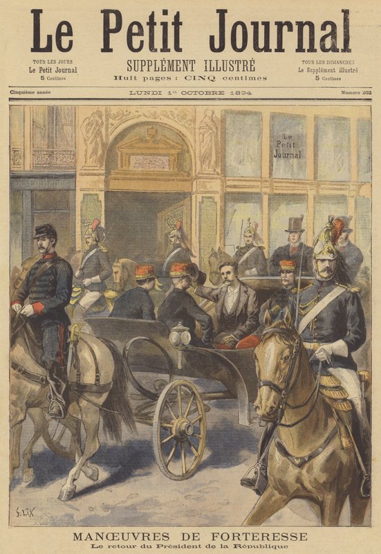 El presidente Casimir-Perier regresando de ver las maniobras del ejército francés de after Frederic Theodore Lix