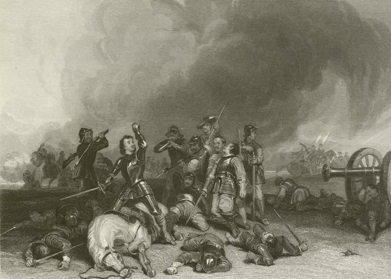 Muerte del conde de Northampton de after George Cattermole