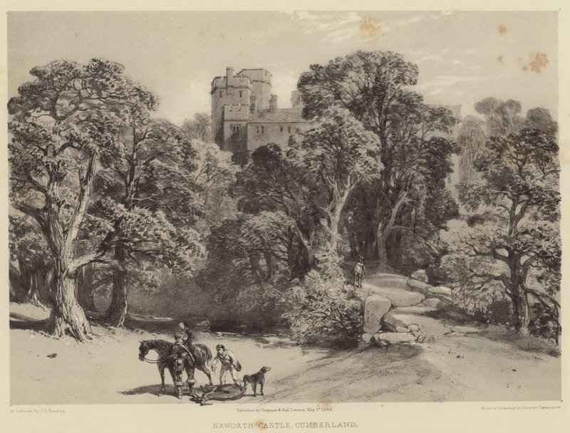 Castillo de Naworth, Cumberland de after George Cattermole