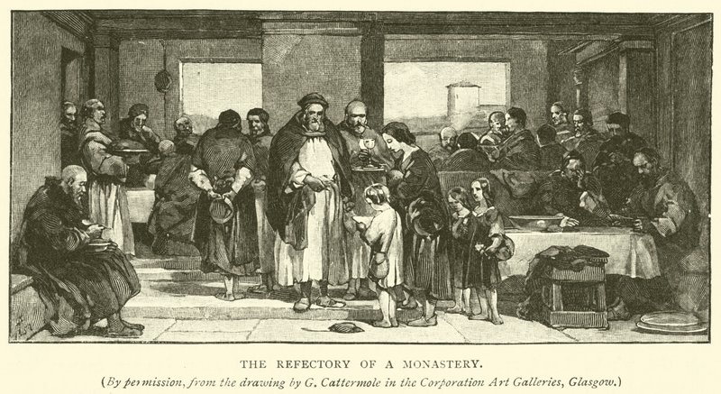 El refectorio de un monasterio de after George Cattermole