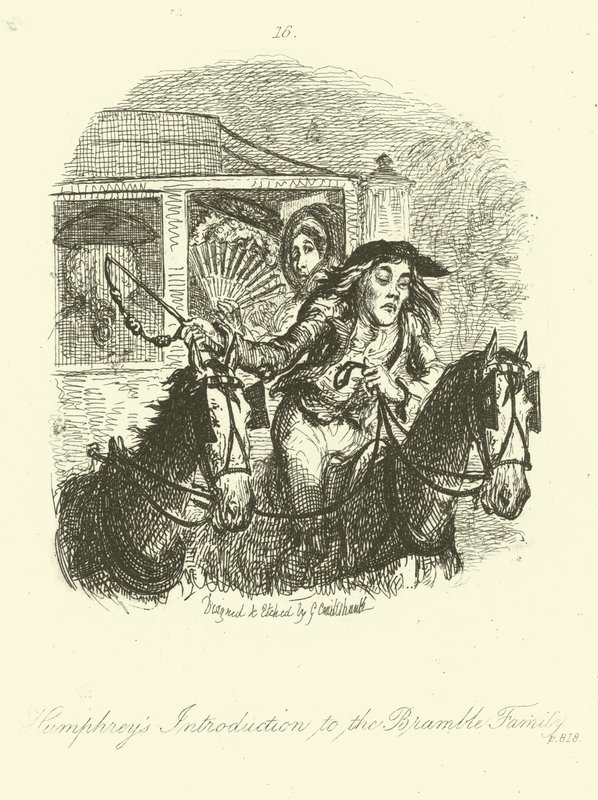 Ilustración para Humphry Clinker de Tobias Smollett de after George Cruikshank