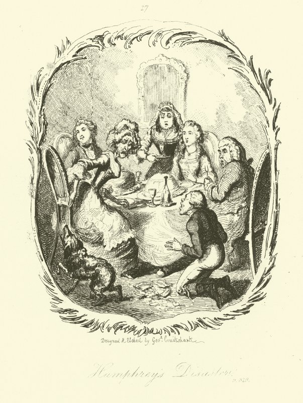 Ilustración para Humphry Clinker de Tobias Smollett de after George Cruikshank