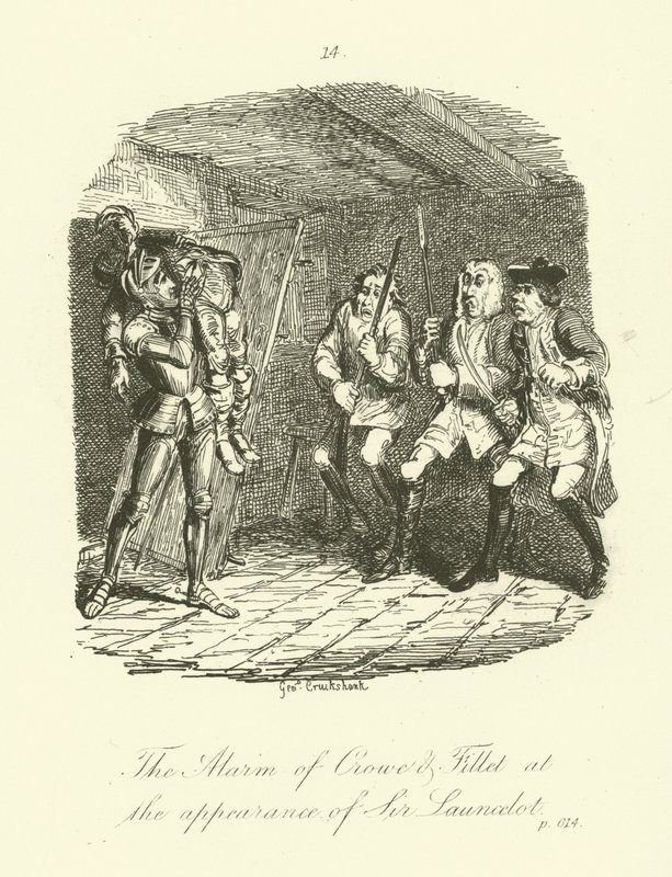 Ilustración para Launcelot Greaves de Tobias Smollett de after George Cruikshank