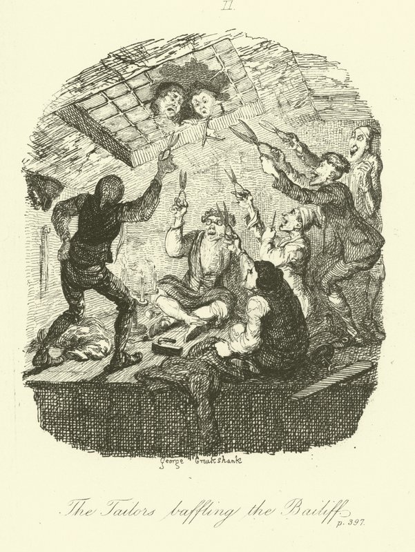 Ilustración para Peregrine Pickle de Tobias Smollett de after George Cruikshank