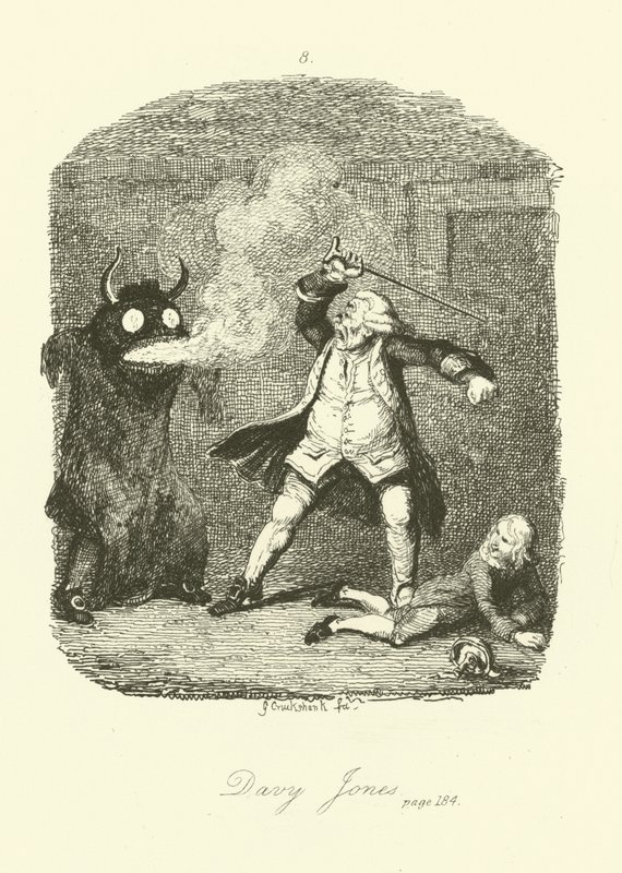 Ilustración para Peregrine Pickle de Tobias Smollett de after George Cruikshank