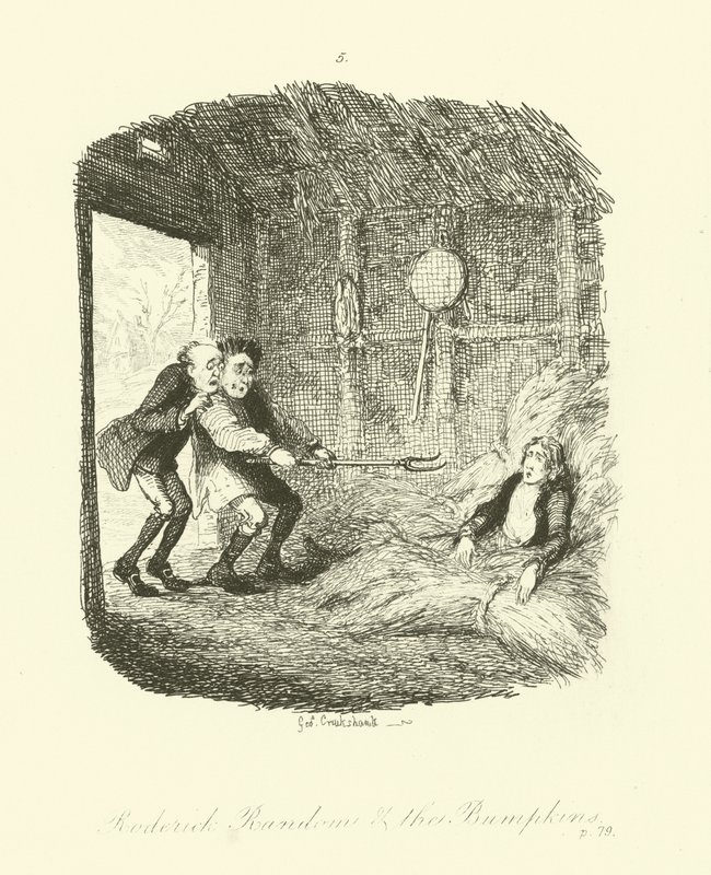Ilustración para Roderick Random de Tobias Smollett de after George Cruikshank