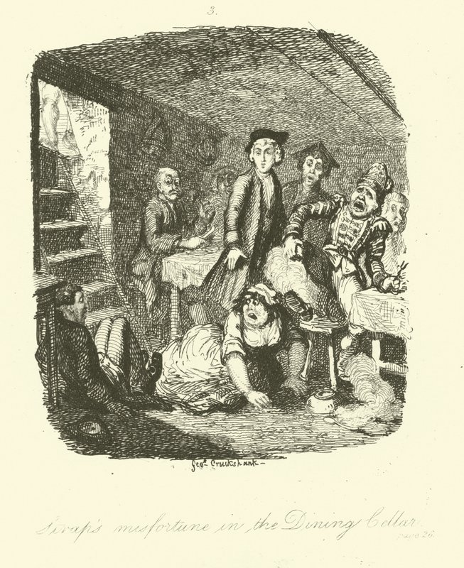 Ilustración para Roderick Random de Tobias Smollett de after George Cruikshank