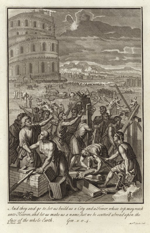 La Torre de Babel de after Gerard Hoet