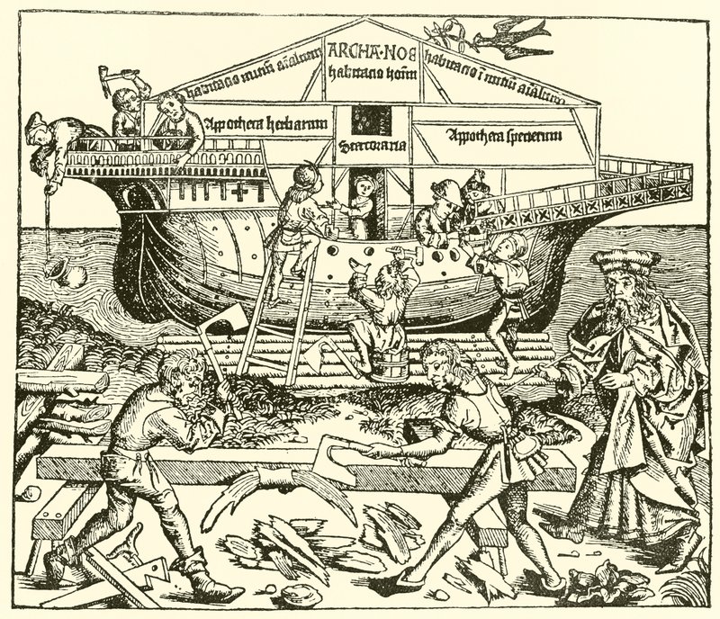 La construcción del arca supervisada por Noé de after German School