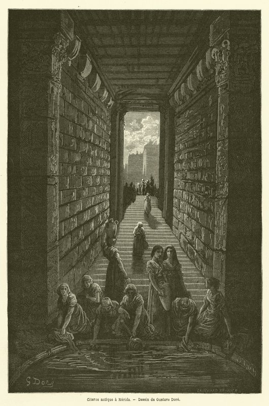 Cisterna antigua en Mérida de Gustave after Dore