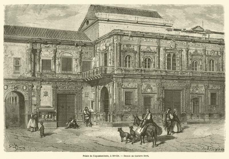 Palacio del Ayuntamiento, en Sevilla de Gustave after Dore