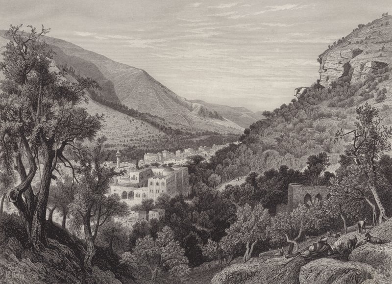Nablus, la Antigua Siquem de after Harry Fenn