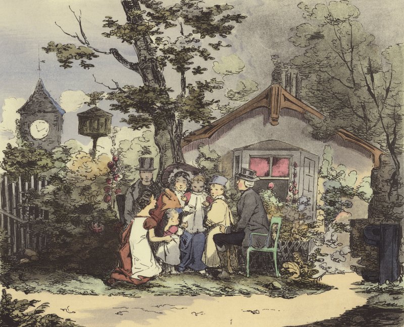 Un ministro y su familia de after Henri Bonaventure Monnier
