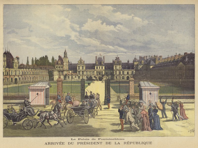 Llegada del Presidente de Francia al Palacio de Fontainebleau de after Henri Meyer