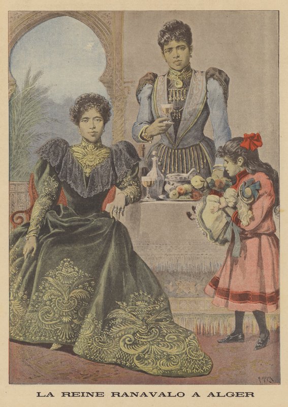 Reina Ranavalona III de Madagascar en exilio en Argel de after Henri Meyer