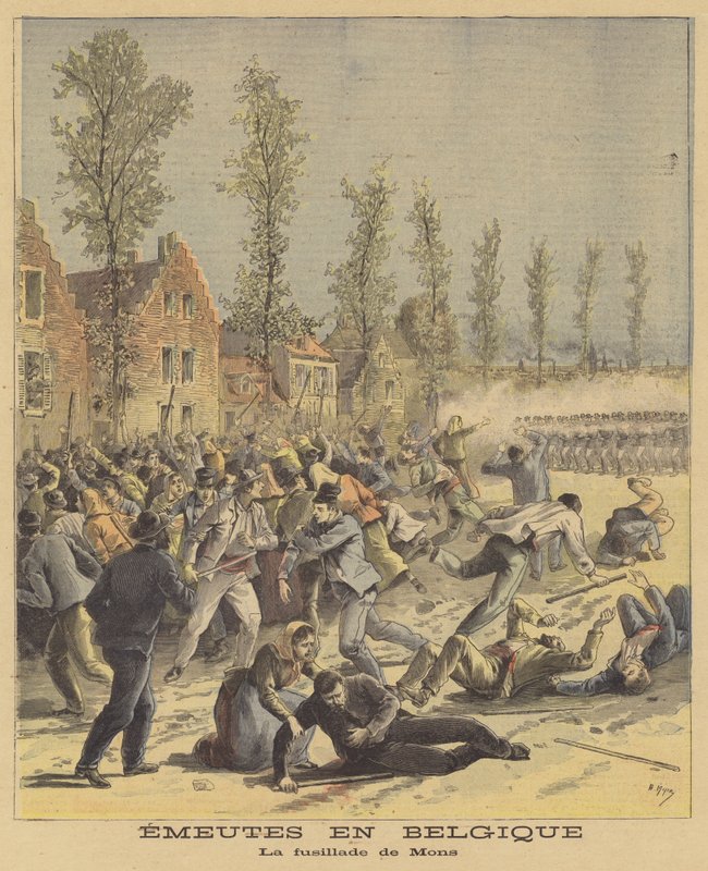 Disturbios en Bélgica de after Henri Meyer