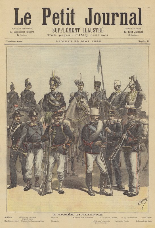 Soldados del ejército italiano de after Henri Meyer
