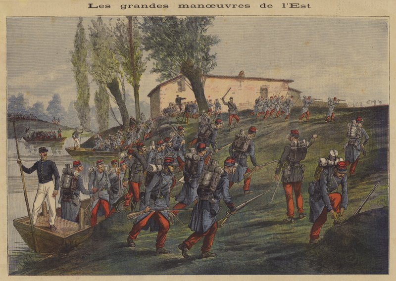 El ejército francés en maniobras en el este del país de after Henri Meyer